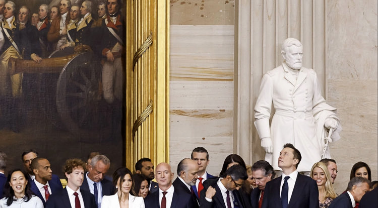 The way tech billionaires lined up behind Trump proves they would have backed Hitler for a tax cut. 

They view democracy as overhead and fascism as a growth strategy. 

They are pathetic and dangerous collaborators