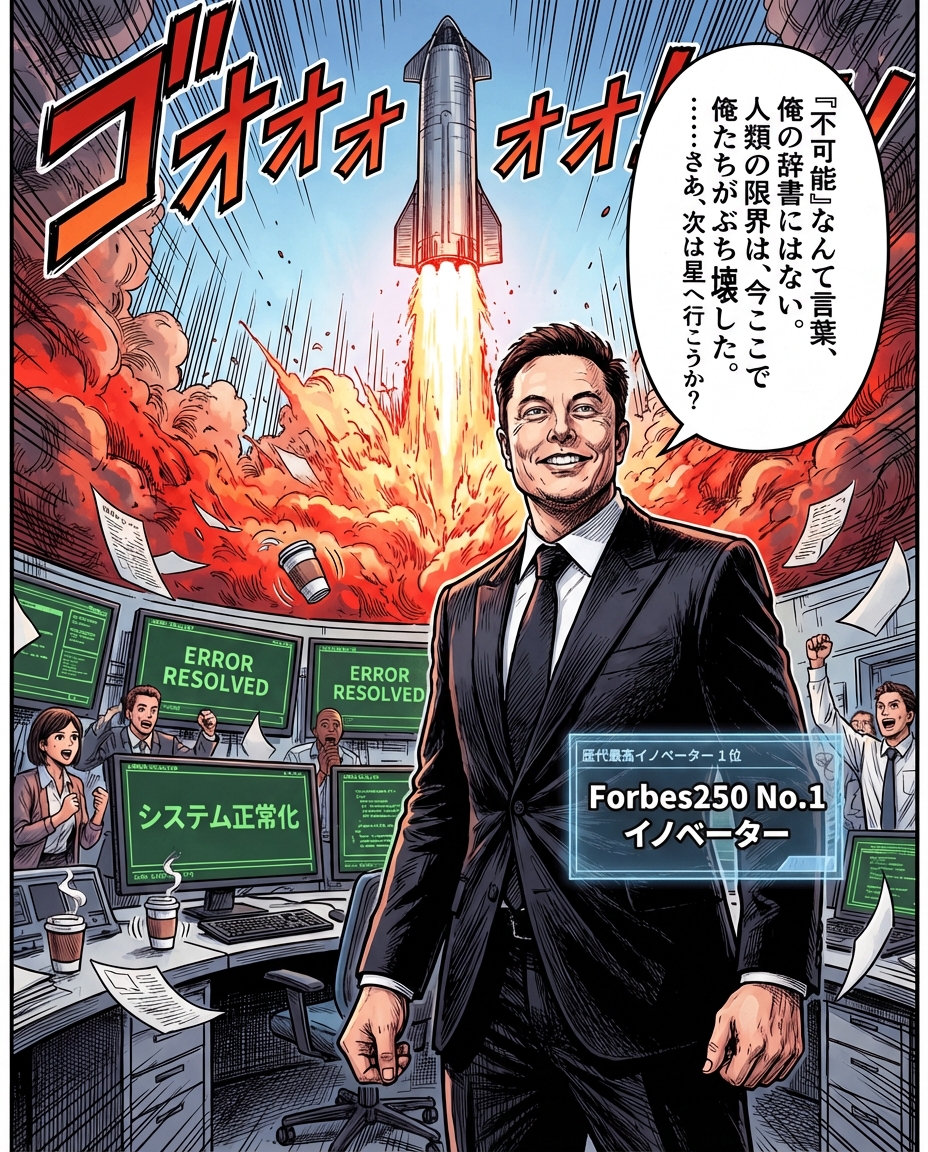 アメリカ歴代最高の革新者を決める #Forbes250 
並み居る天才たちを抑え、堂々の第1位🥇

彼には「不可能」の文字は存在しない。
<a href="/elonmusk/">Elon Musk</a>