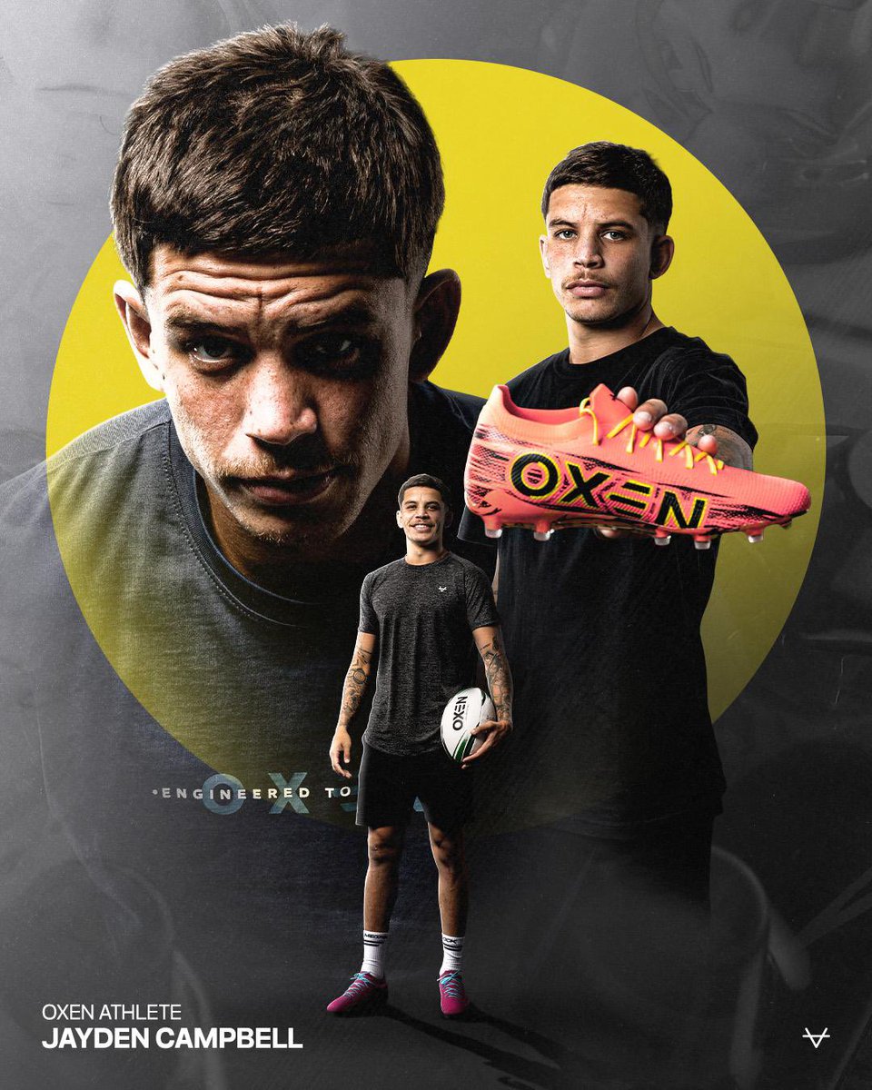 𝗝𝗮𝘆𝗱𝗲𝗻 𝗖𝗮𝗺𝗽𝗯𝗲𝗹𝗹. 𝗢𝘅𝗲𝗻 𝗔𝘁𝗵𝗹𝗲𝘁𝗲.

Speed. Precision. Composure.

One of the <a href="/NRL/">NRL</a> most exciting playmakers is stepping into Oxen, built for performance from the ground up.

Welcome to the family, Jayden 👊