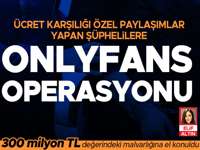Onlyfans operasyonu: Müstehcenlikten elde ettikleri parayı aklayan 25 kişiye operasyon! 300 milyon TL değerinde mal varlığına el konuldu
<a href="/e_altn/">Elif Altın</a> haberi
hurriyet.com.tr/gundem/onlyfan…