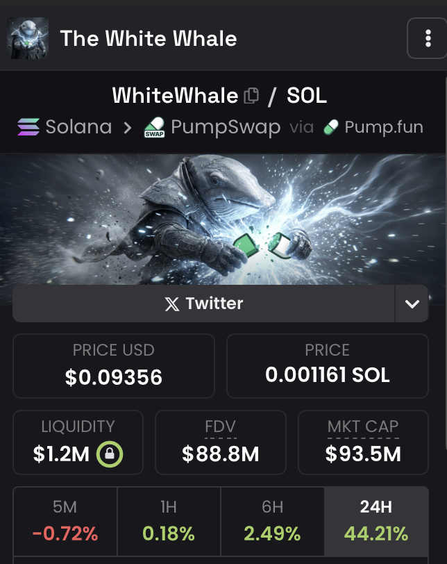 people keep asking why i’m still in $WHITEWHALE.

because i’m not betting on randomness.

i’m betting on a public figure who understands markets, reputation risk, and leverage psychology better than 99% of CT.

that’s asymmetric.