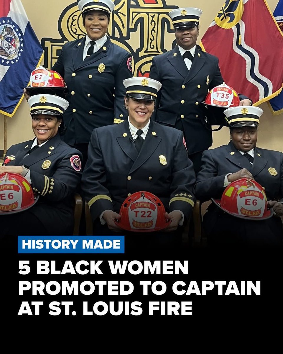 Five Black women make history as St. Louis Fire Department promotes them to Fire Captain, a first for the city✨

Credit: KSDK