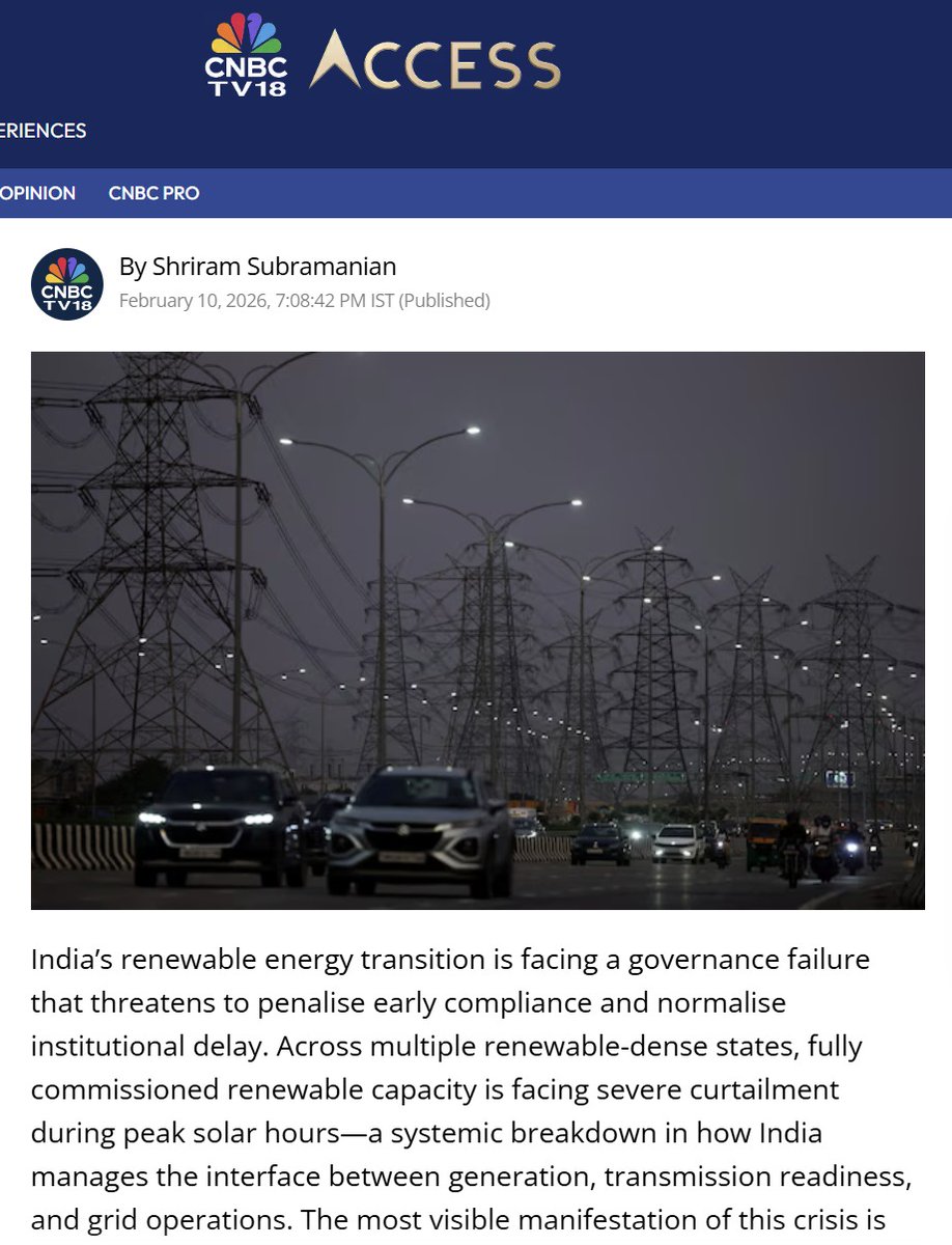 India’s renewable build-out is now confronting a classic coordination failure. As highlighted in this article, over 4 GW of fully commissioned capacity in one of India’s most renewable-rich states (Rajasthan) is facing near-total curtailment during peak hours – not because the