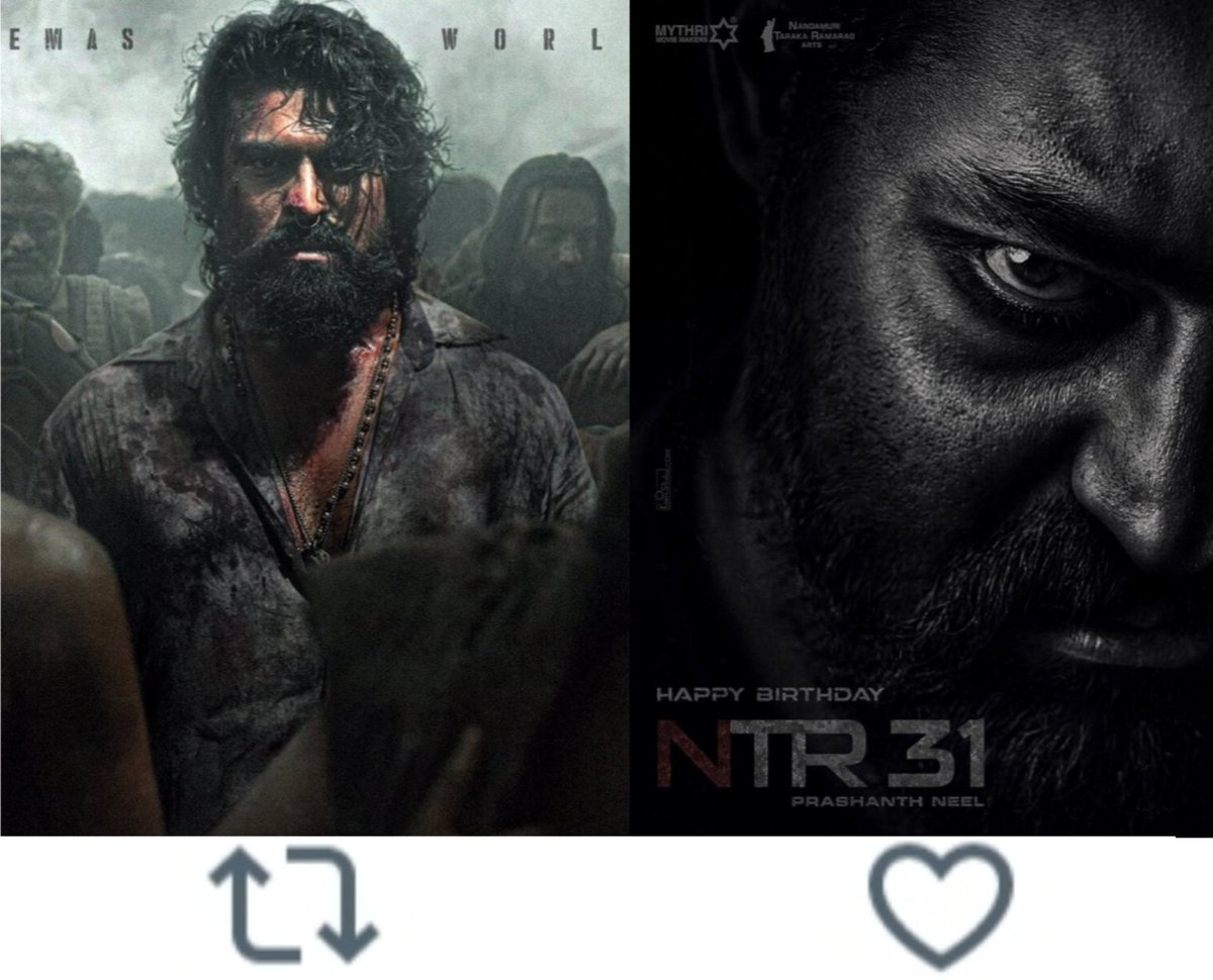 Which poster did you like?

       🔃#Peddi                    ❤️#NTRNeel