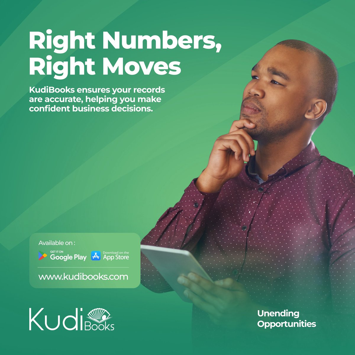 KudiBooksRW's tweet photo. In business, confidence comes from clarity.
Accurate records arenβt just about compliance β theyβre about making informed, strategic moves that position your business for sustainable growth.
With KudiBooks, the numbers work for you.
#Entrepreneurship #AccountingSolutions https://t.co/3W8ikumuCl