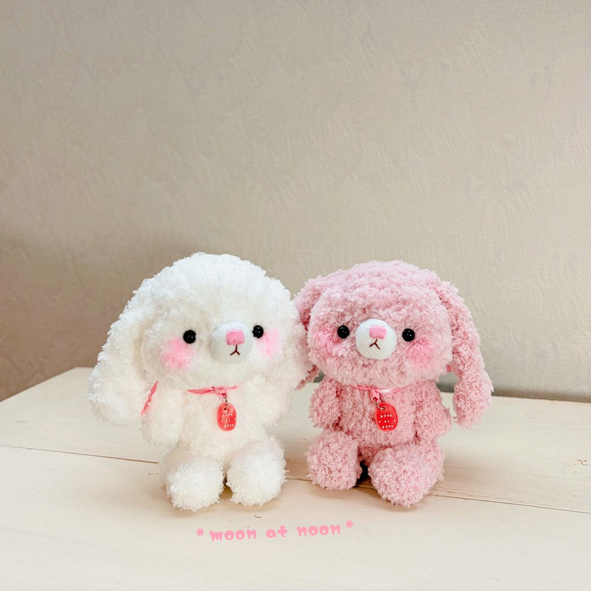 ロップうさちゃん ピンク🩷と白🤍 できました♡ てづバに連れて行き