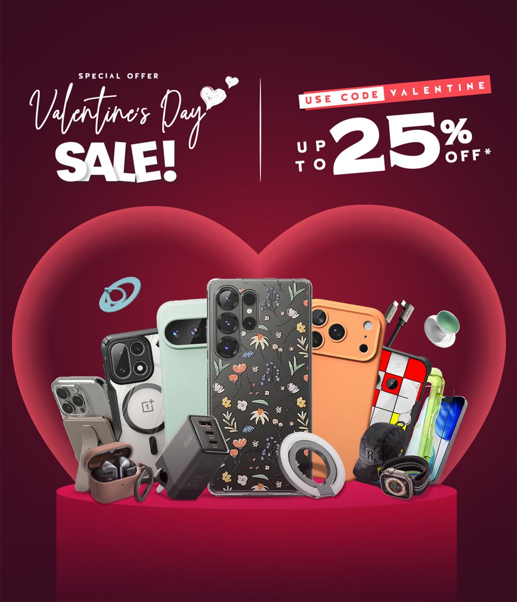ringkeindia's tweet image. ove is in the air… and so are the savings ❤️✨

Celebrate Valentine’s Day with Ringke’s Special Offer ❤️Up to 25% OFF!
Use code VALENTINE and grab your favorites now!

Shop your perfect match today 💘

SHOP NOW - ringke.co.in

#RingkeIndia #ValentinesDaySale