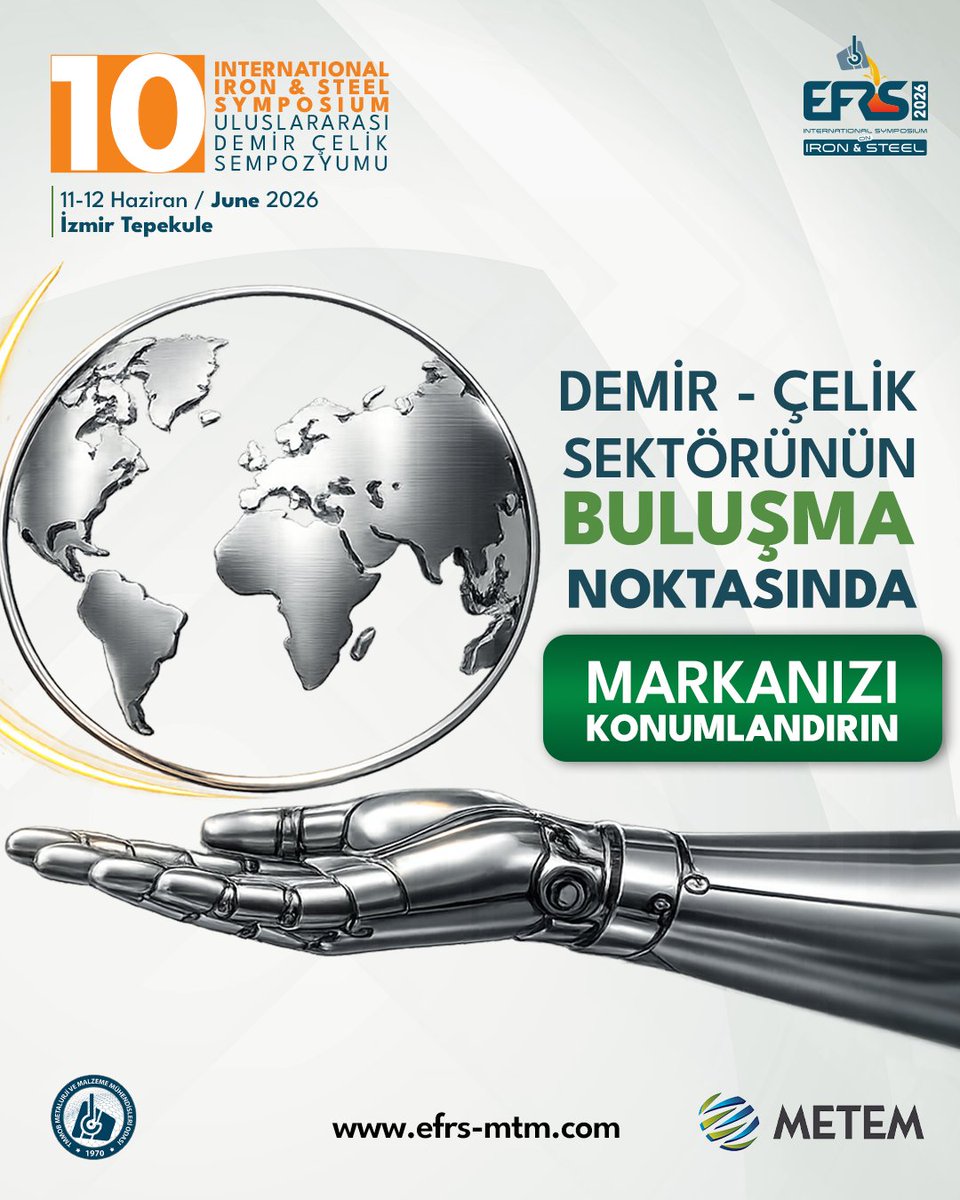 Markanızı sektörün merkezinde konumlandırmak, güçlü iş birlikleri kurmak ve görünürlüğünüzü artırmak için EFRS 2026 sponsorluk olanaklarını keşfedin.

Geleceğin bir parçası olun.

Kayıt için: efrs-mtm.com

#EFRS2026 #BilimselYaklaşım #GlobalPerspective #METEM