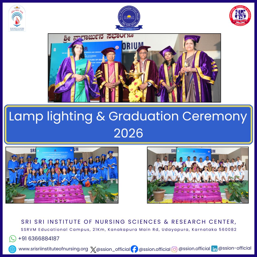 Lighting the flame of knowledge and compassion, our freshers and graduates marked a proud milestone in their nursing journey. A beautiful beginning filled with grace, dedication, and a commitment to selfless service.  <a href="/ssrvm/">Sri Sri Educational Institutions (SSRVM)</a> 
#LampLightingCeremony #graduation #nursing
