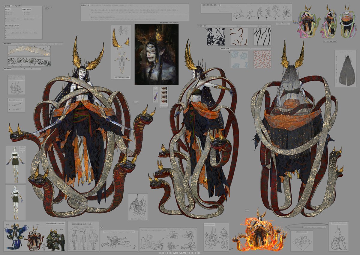 Takashi_Kojo's tweet image. 仁王3
(Released on February 6, 2026）
国松の感情の鬼 design
・傲岸鬼
・冒疾鬼
・執心鬼
・and rough
©KOEI TECMO GAMES CO., LTD.