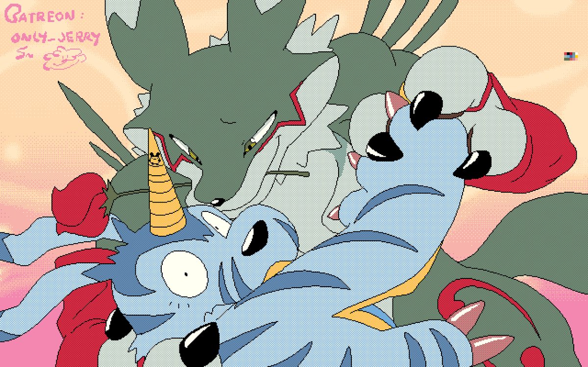 OnlyJerryBlep's tweet image. (Depending on time zones) Happy Valentine's Day!
Watch the horn, Renamon!