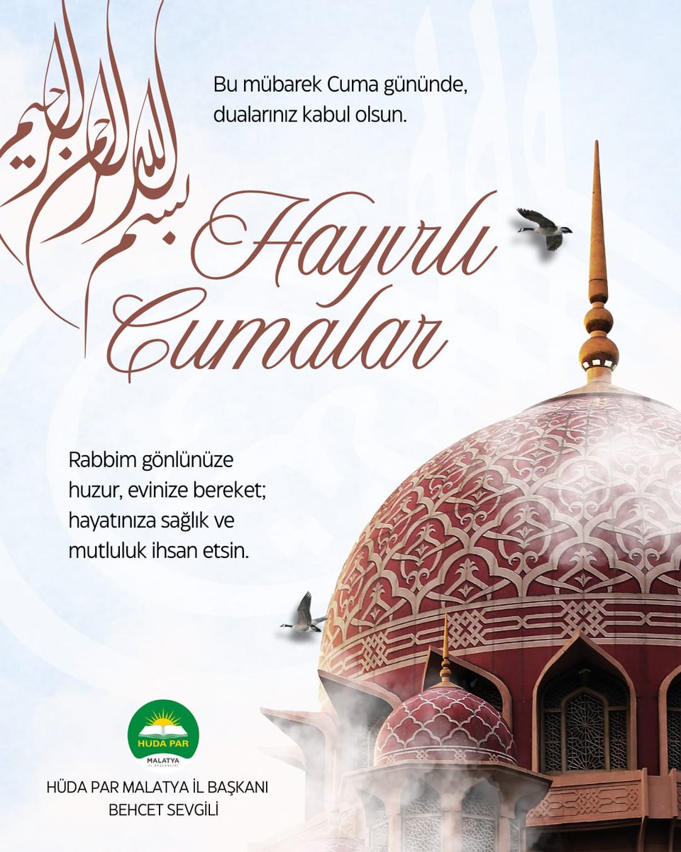 “Rabbiniz şöyle buyurdu: Bana dua edin, size karşılık vereyim.”
( Mü’min Suresi 60)

Bu mübarek Cuma’da ellerimiz duada, kalplerimiz umutla…
Rabbim sıkıntılarımızı feraha, dualarımızı kabule, gönüllerimizi huzura çevirsin.

Hayırlı Cumalar.

#Cuma
#HayırlıCumalar
#hudapar