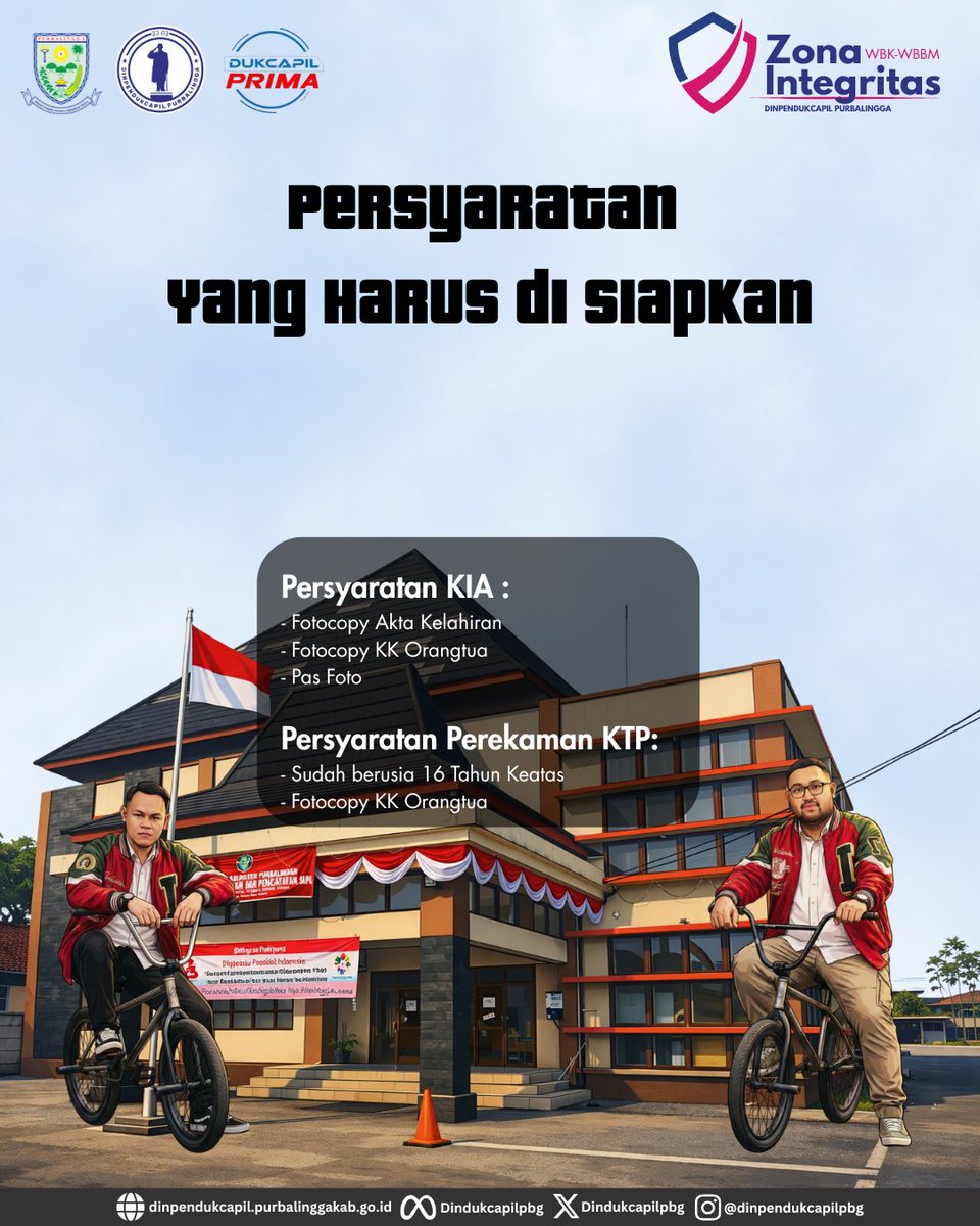 Ayo, warga Purbalingga! 🎉 Jangan lewatkan kesempatan istimewa di Car Free Day (CFD) Purbalingga hari Minggu, 15 Februari ini!

#Dukcapil #DukcapilJateng #DukcapilPurbalingga #PemkabPurbalingga #Purbalingga #CFDPurbalingga