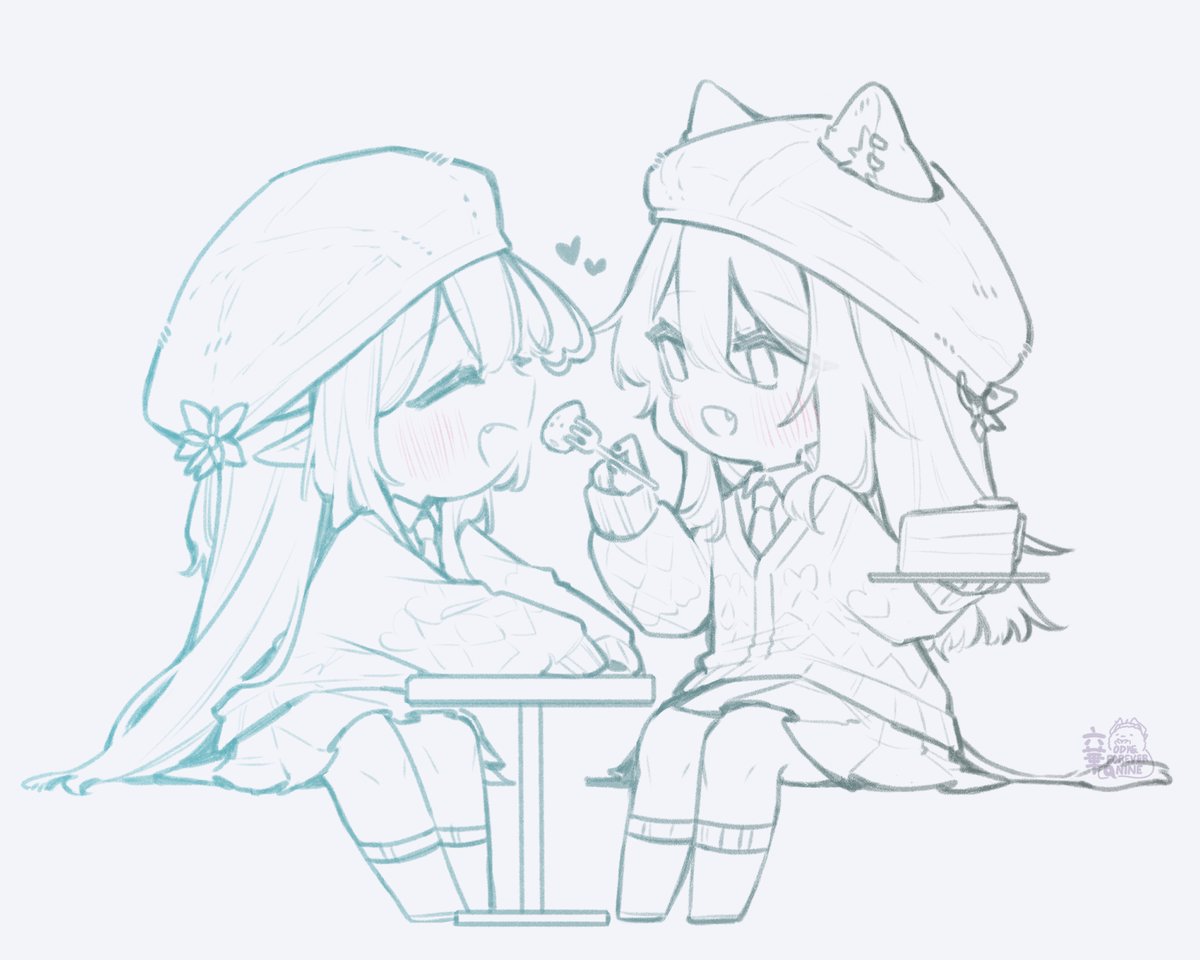獅白ぼたん ,雪花ラミィ 「x FF14」|六華Forever9Nine【 雪民#8505 / SSRB 】のイラスト