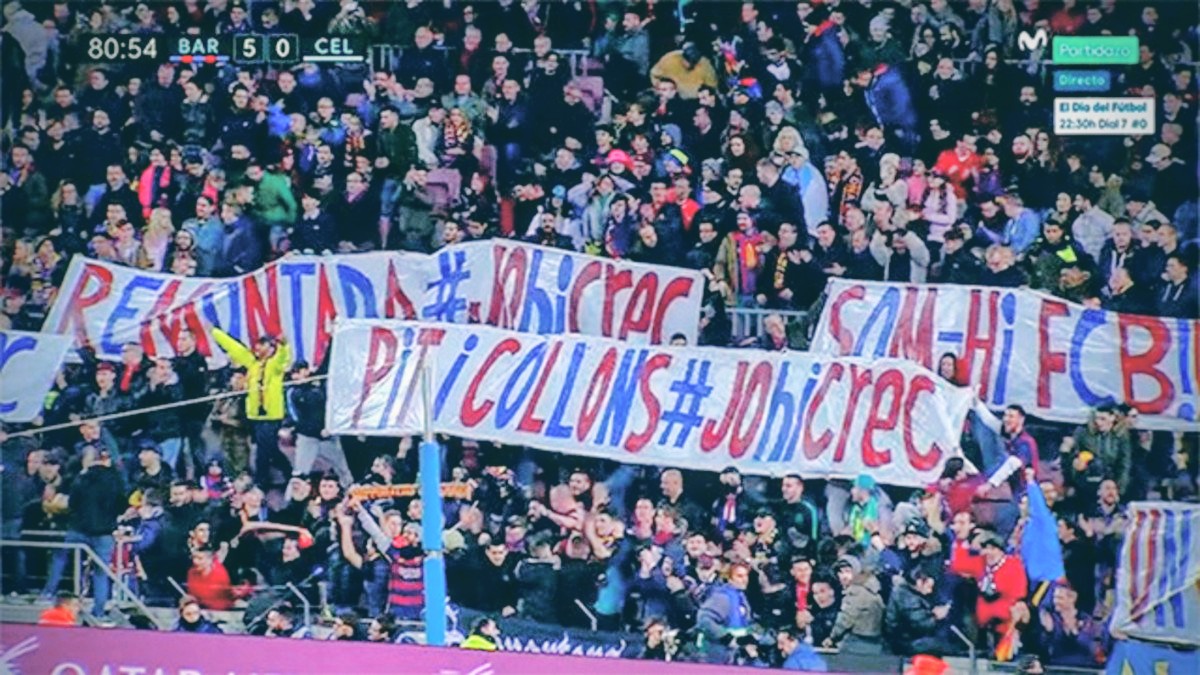ernest_sant's tweet photo. #JoHiCrec #Remuntada #PitICollons
Per què no el 3 de març al Camp Nou @FCBarcelona_cat contra @Atleti com vam fer contra el @PSG_inside abans del 6-1?
Tifo setmanes prèvies a ciutat i Camp Nou de @PenyaAlmogavers @NOSTRAENSENYA @FRONT532oficial i #SupportersBarça https://t.co/IO9h7pBTUa