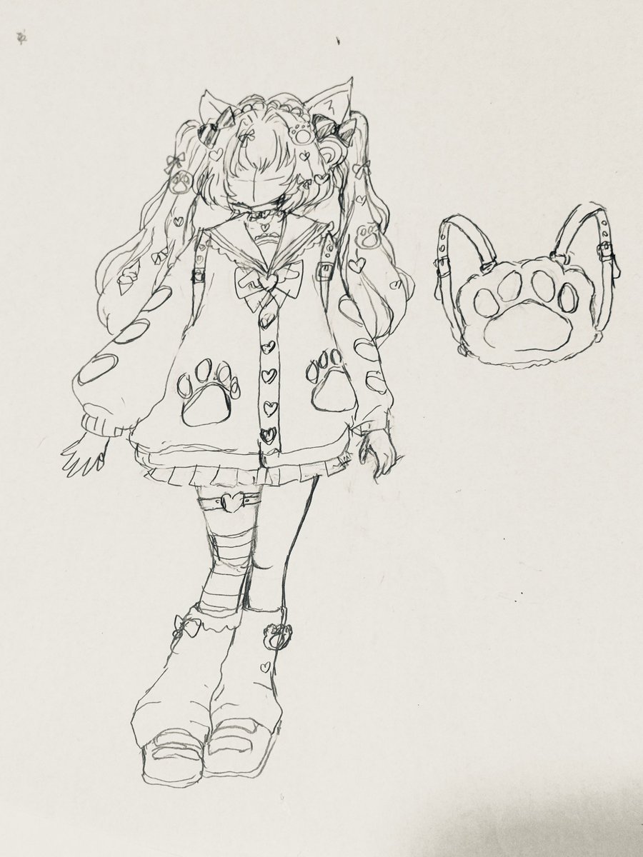 デザイン画と完成品🐈🐾💕