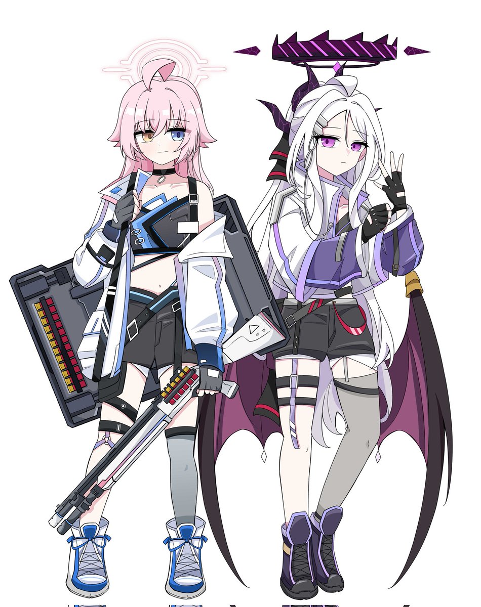 小鳥遊ホシノ & 空崎ヒナ #ブルーアーカイブ #블루아카이브