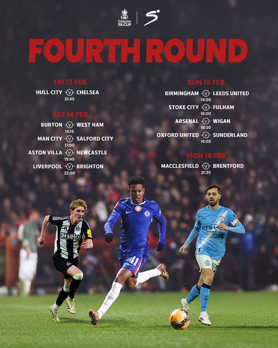 SSFootball's tweet photo. Places in the Round of 16 of the #EmiratesFACup are up for grabs this weekend ๐
#SSFACup https://t.co/a8FOb1bEVA