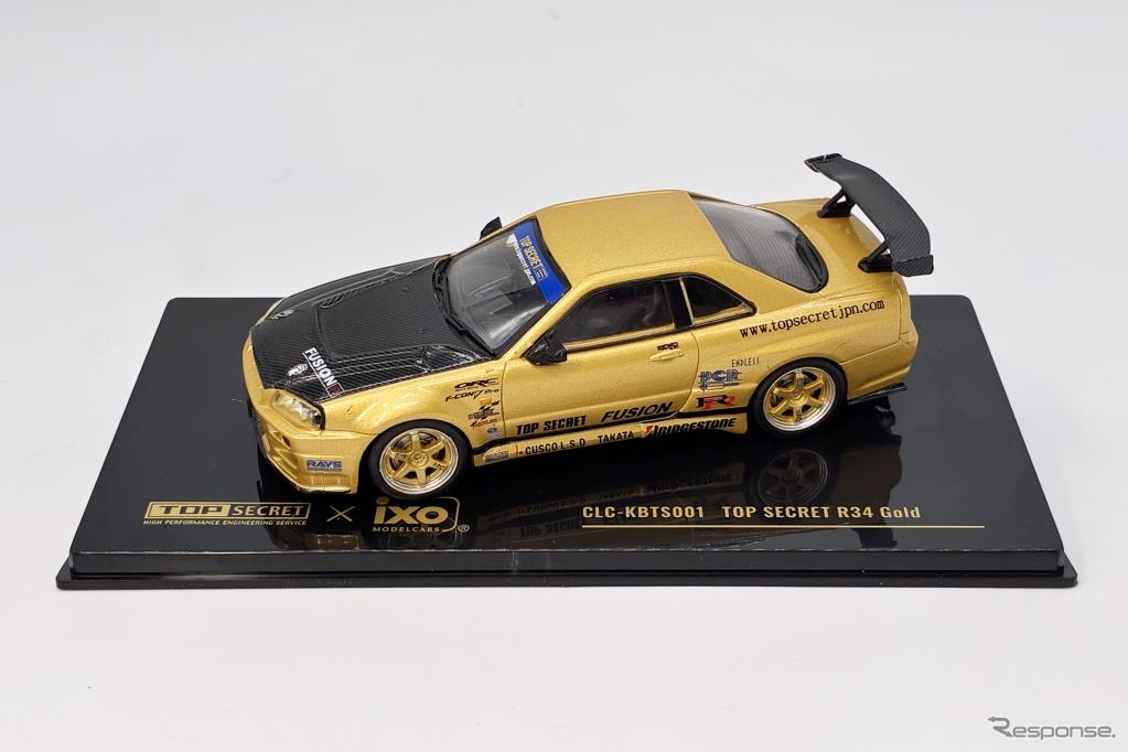 TOP SECRETのR34スカイラインGT-R、1/43スケールモデルを限定販売…大阪