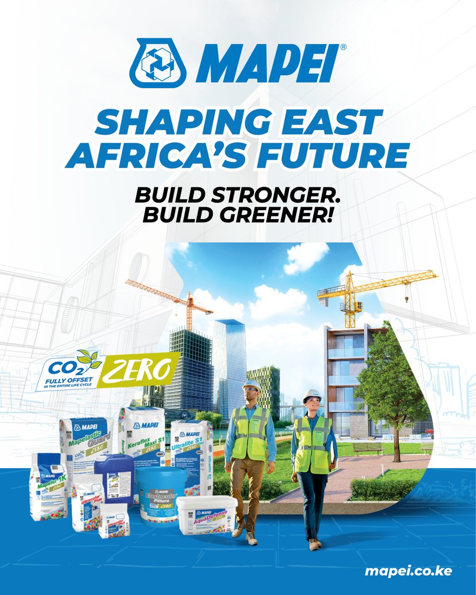 OfficialKGBS's tweet image. Member Spotlight: Mapei East Africa

KGBS member and global leader in construction chemical solutions, delivers high-performance waterproofing, adhesives &amp;amp; concrete repair systems built for durability.

More info: mapei.co.ke

 #GreenBuilding #SustainableConstruction