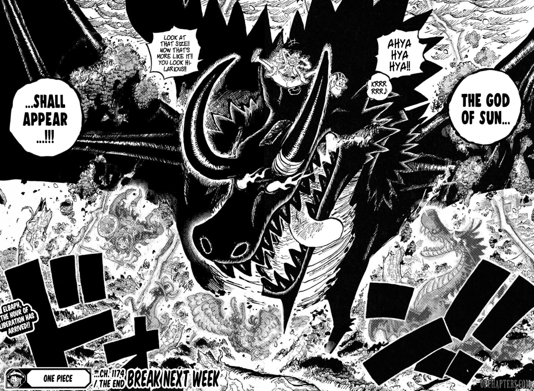 #ONEPIECE1174 Is one of the best chapters of the entire OP. WHAT THE FUCK. Thank my younger me for making me an OP fan. Look at this panel. CHILLS.