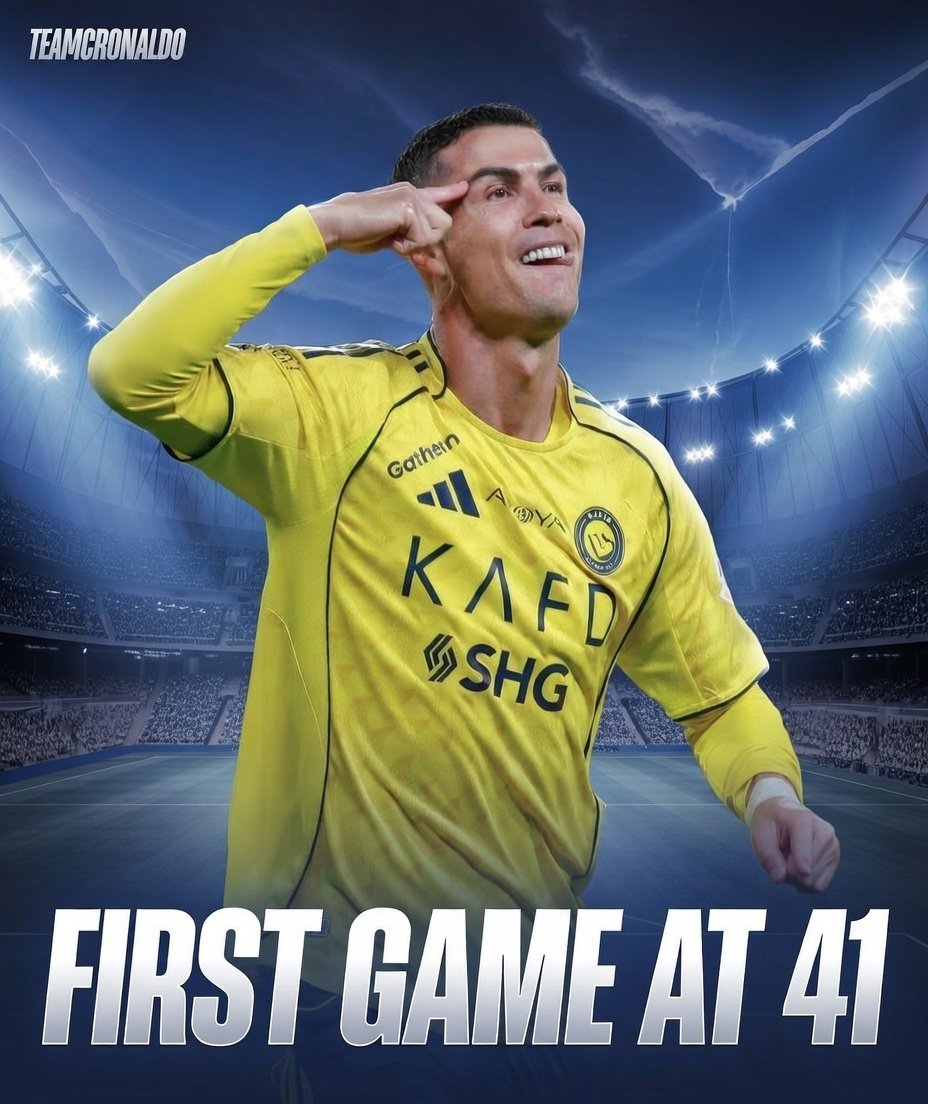 🚨 Cristiano Ronaldo is set to play his first game at 41 years old tomorrow.