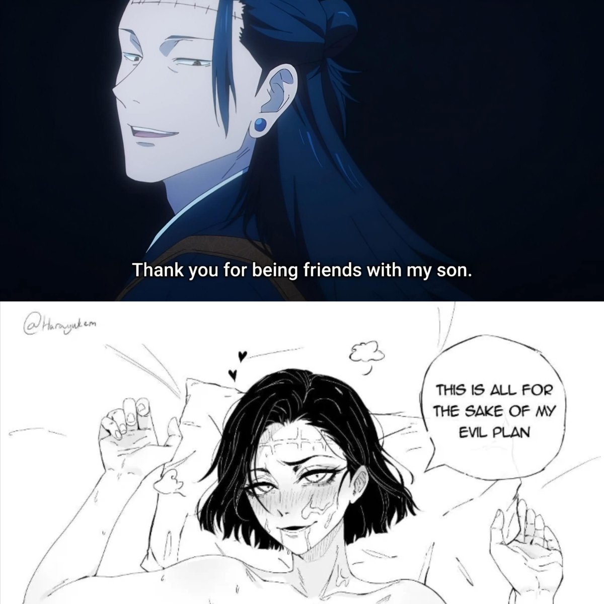 Kenjaku being a proud mother