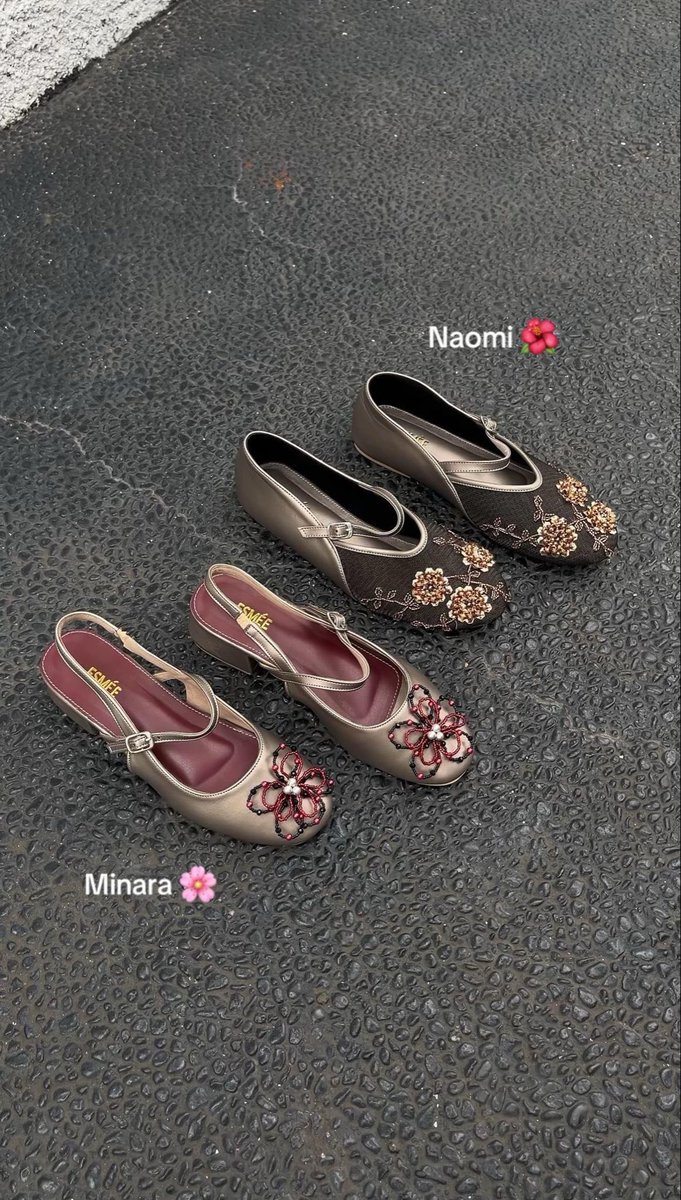 Terjumpa lubuk flatshoes brand Indonesia extraordinarily cantikkkk!!! 😭🌸

I canttt with the beaded details… looks sooo classy &amp; feminine 🥹✨ this brand deserves an award!!!! 🏆
