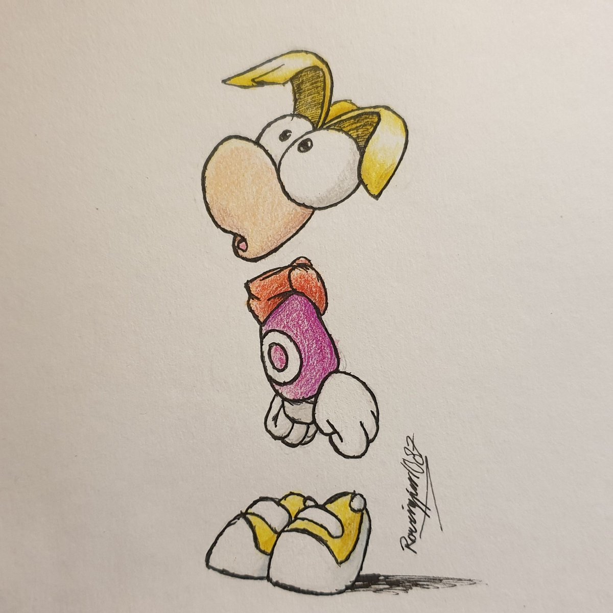 "YEAH!"

Some old artwork of the little guy. Because I'll be working on a different drawing.

Still, great news.

#Rayman #fanart #Rayman30thAnniversaryEdition #Ubisoft #ArtistOnX