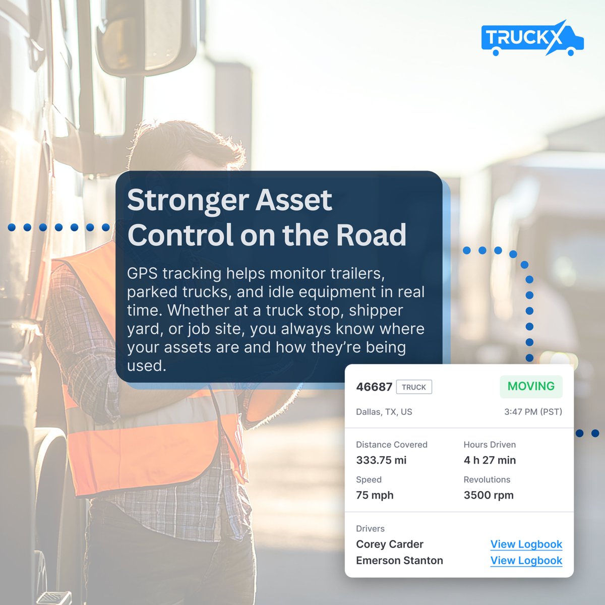 Real-time GPS tracking with TruckX gives fleets clear visibility for smarter, faster decisions. Link: bit.ly/482aF6t
#TruckX #FleetManagement #ELDCompliance #TruckingLife #FMCSA #AmericanTrucking #GPSTracking #FleetTracking #RealTimeTracking #TruckTracking