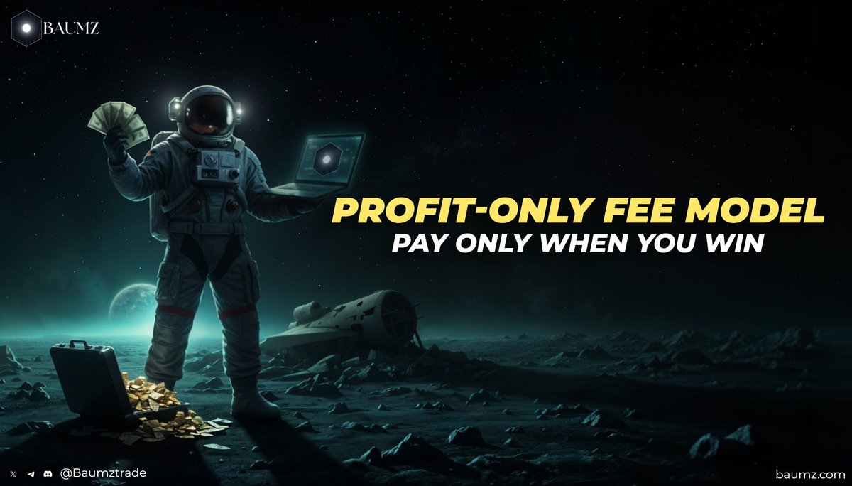 💰 PROFIT-ONLY FEE MODEL | PAY ONLY WHEN YOU WIN

Baumz flips the fee structure of perpetual trading.

Traders are charged only on net 24-hour profitable trades — not on losses, not on break-evens.

✅ No maker/taker drain
✅ No forced liquidation penalties
✅ 100% transparent