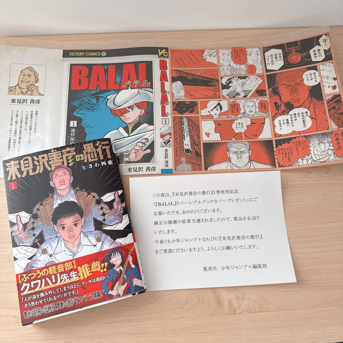 来見沢善彦の愚行 当選品 リバーシブルブックカバー 来見沢善彦の愚行