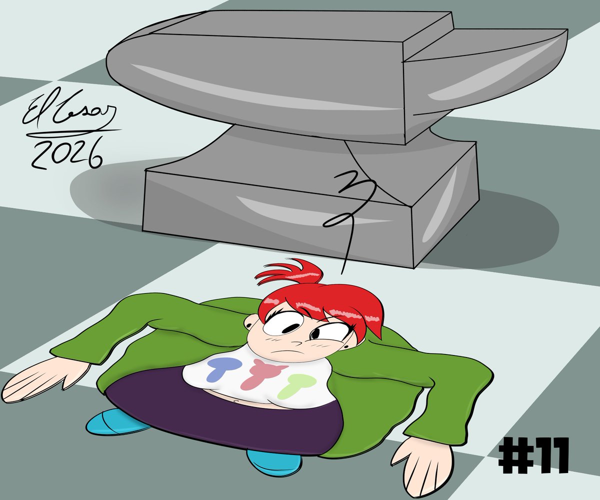 Flatuary day 11: Anvil - Frankie Foster from Mansion Foster
We decided to hold this event again; it's our 3rd year! :3 Check out the artwork by: deviantart.com/papas23 
Ideas by Dianeko, Paps and me
We hope you like it :3
#flatuary2026 #flattening