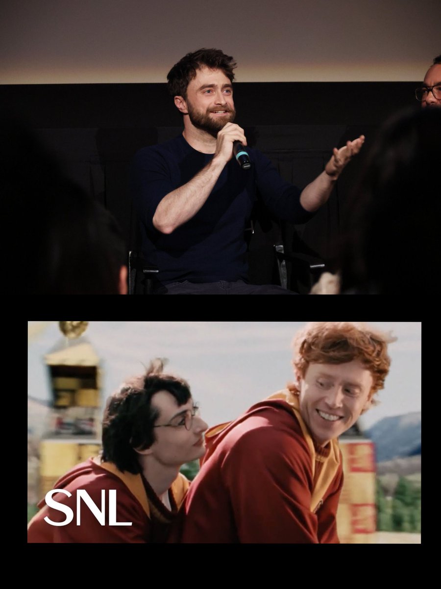 InHarrypotter's tweet photo. แดเนียล แรดคลิฟฟ์ เล่าว่า
เขาได้รับข้อความจาก ฟินน์ วูล์ฟฮาร์ด 
นักแสดงจาก Stranger Things

โดยแดเนียลเผยว่า ฟินน์ ส่งข้อความมาหาเขา
ก่อนรายการจะออกอากาศเพียงหนึ่งวันว่า

 “เฮ้ แค่จะทักมาบอกให้รู้ไว้นะว่าพวกเรา
กำลังทำโชว์ล้อเลียน Harry Potter กันอยู่” https://t.co/GhGH11Rehn