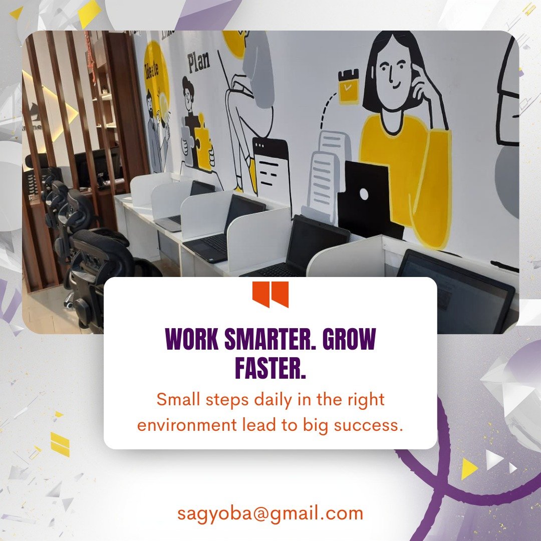 Sagyoba's tweet photo. WORK SMARTER. GROW FASTER.
Small steps every day in the right environment lead to big success.
Your dreams deserve a space that supports your focus, your hustle, and your growth.
#SAGYOBA
#WorkSmart
#GrowFaster
#WorkspaceGoals
#IbadanBusiness
#DreamBig https://t.co/DpDrBYBKQK
