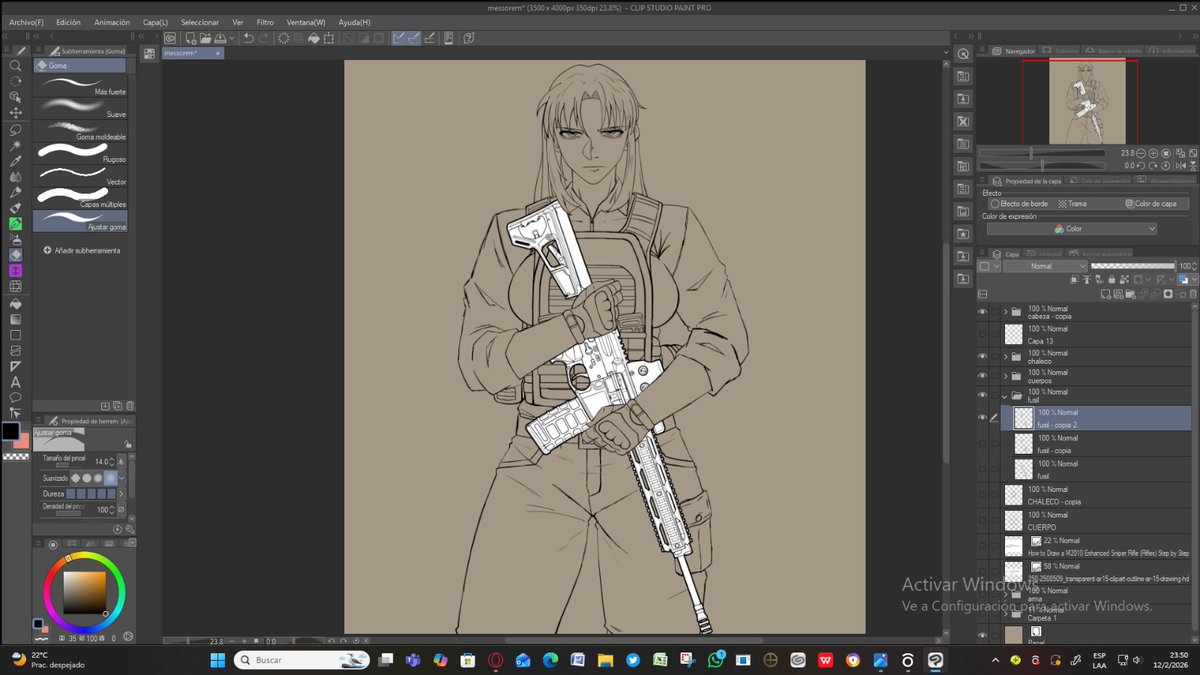 Leandro68356574's tweet photo. Que onda queridos pegelagrtos como estan, hoy les traigo un nuevo boceto aunque aun faltan detalles va quedando 😎😎😎💪💪💪#tactical #girl #militarygirl https://t.co/YmtarD7Tce