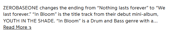 zeroseive's tweet image. "ZEROBASEONE changes the ending from “nothing lasts forever” to “we last forever.”" this is actually making me sad