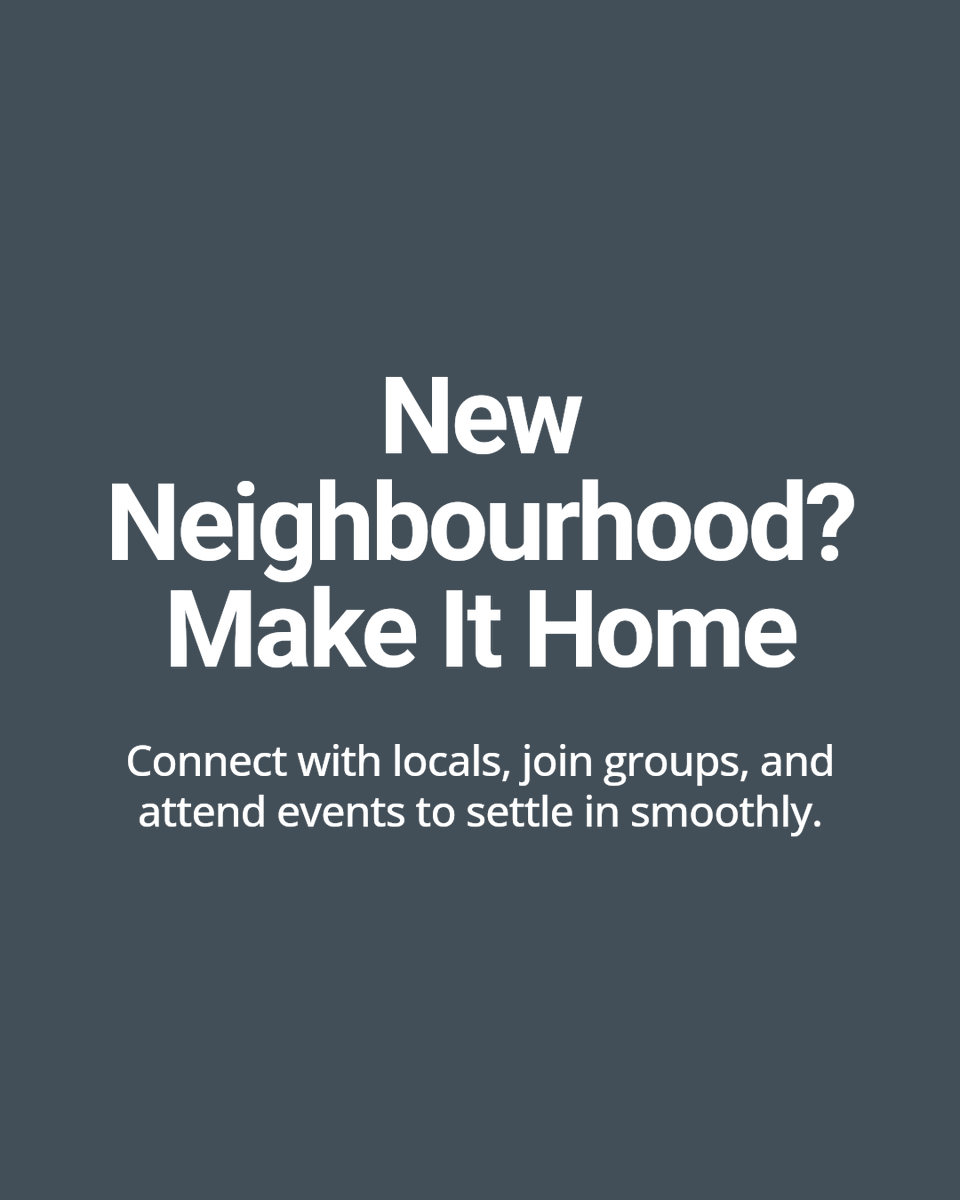 New neighbourhood? Connect. Join local groups, attend events, say hello. Need tips for your move? Comment "ExpertHelp"! #HomeSearch #Schoolsearch #Shipping #visandImmigration #London #UK #Globalmobility #Relocation #Spears500 #assignee #accommodation