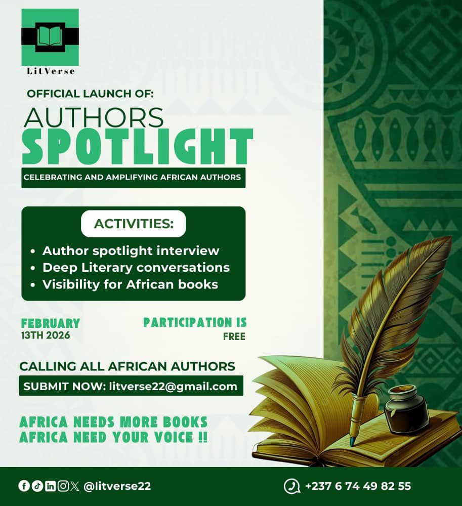 litverse22's tweet photo. INTRODUCING LITVERSE AUTHORS SPOTLIGHT💚

At LitVerse, we believe Africa’s stories deserve to be seen, heard, and celebrated. https://t.co/WJKO6riP5I