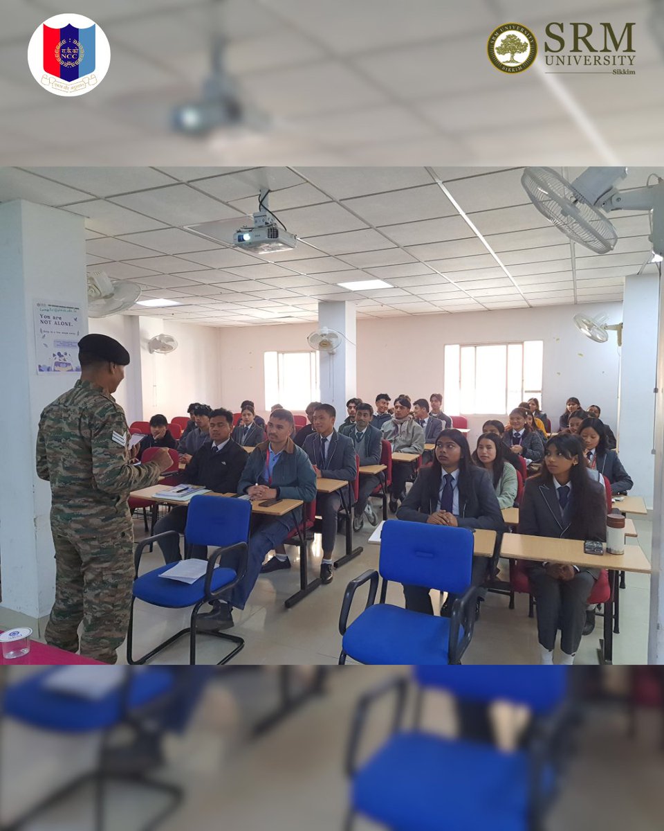 SrmSikkim's tweet photo. The Motivational & Guidance Session for NCC βBβ Certificate Cadets was successfully held at SRM University Sikkim, where PI Staff of 3 Sikkim Battalion NCC guided 41 cadets with valuable insights and exam preparation support. π·
#NCC #SRMUniversitySikkim #CadetLife #srmus https://t.co/vpwaBDM4jU