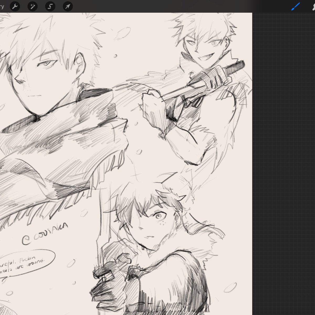 i cannot stop thinking about that winter au 
 #bakudeku #bkdk