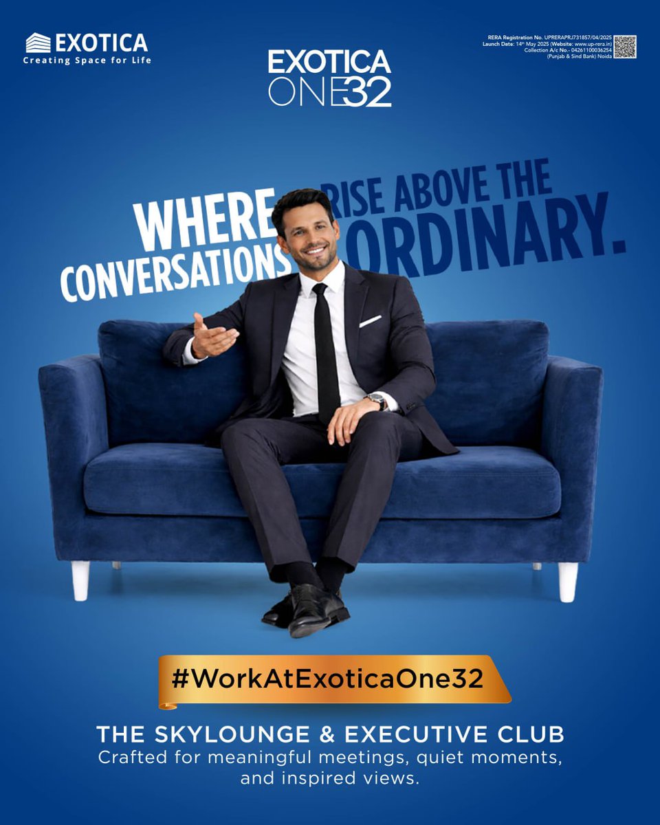 #WorkAtExoticaOne32

Where conversations rise above the ordinary.
The Skylounge &amp; Executive Club — crafted for meaningful meetings, quiet moments, and inspired views.

#WorkAtExoticaOne32 #ExecutiveLifestyle #PremiumWorkspaces #BusinessElevated