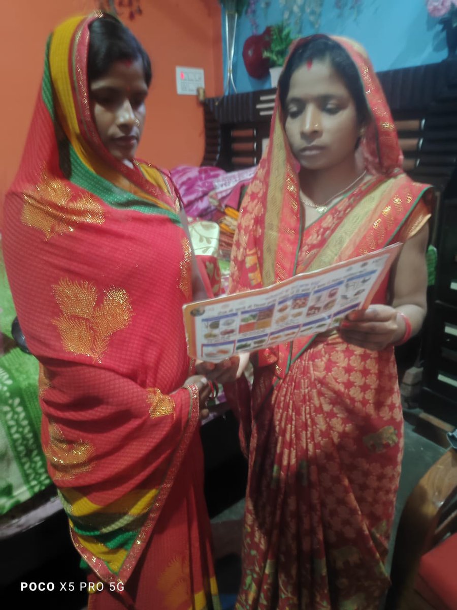 Prerna_UPSRLM's tweet photo. मिशन अंतर्गत देवरिया जनपद में FNHW कार्यक्रम में स्वास्थ्य सखी द्वारा गर्भवती महिलाओं को घर पर जाकर पोषण युक्त भोजन पर जानकारी प्रदान की जा रही है एवं समूह सदस्यों के बीच FNHW-CRP द्वारा S-1 पर गहन चर्चा भी की जा रही है |
#समूह 
#स्वास्थ्य सखी https://t.co/bKoyiL6U6q