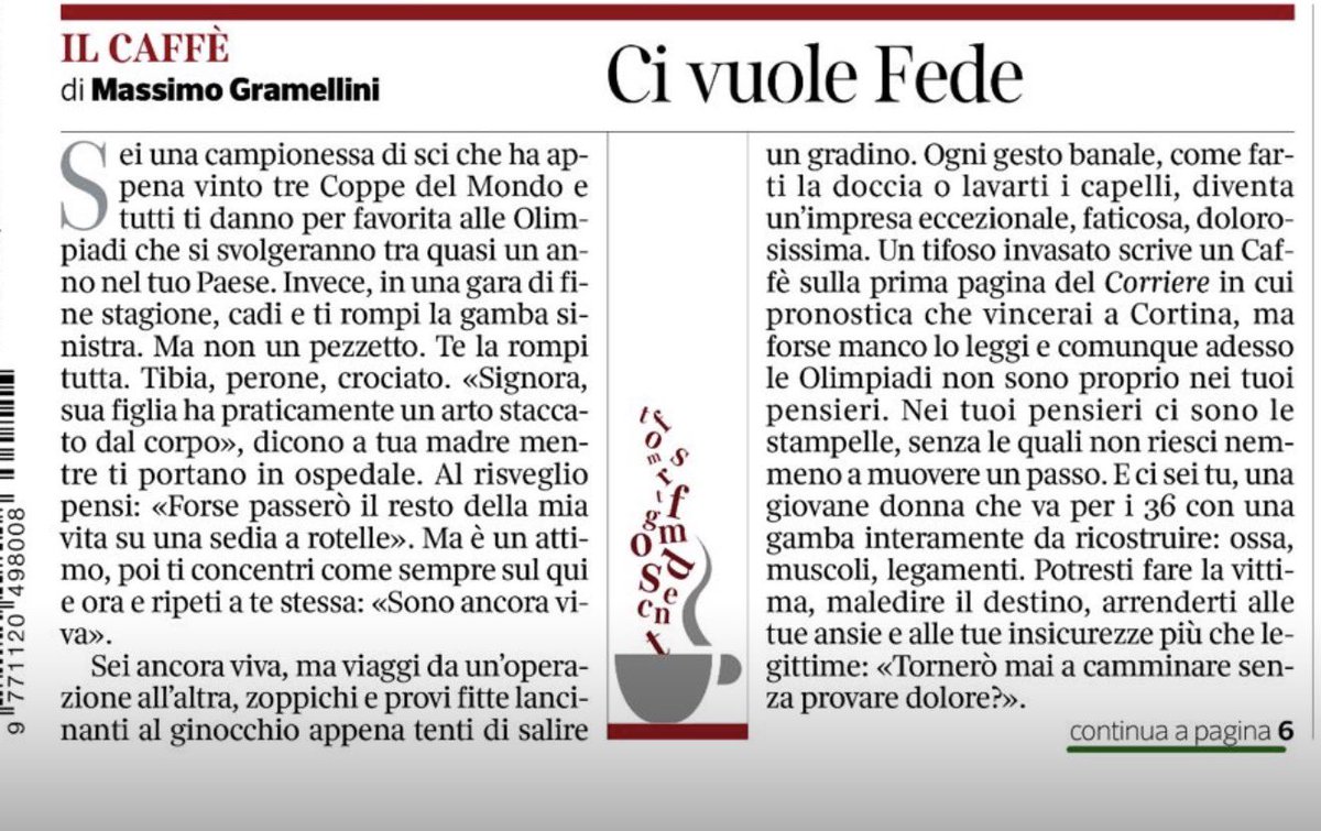 LDRaimondo's tweet photo. Ci vuole Fede.
Ci vuole #coraggio.
Ci vuole coraggio per vivere la propria #SecondLife 🦋 e a volte per #vincere #FedericaBrignone 
@MaxGramel @milanocortina26 https://t.co/fjqruLGJRd