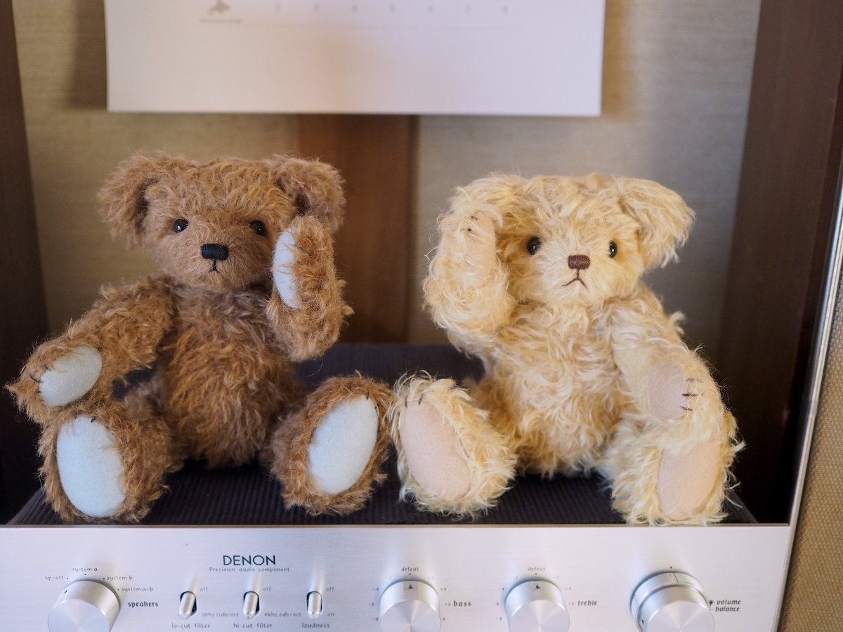 いやっほー。テディベア作家さんにフルオーダーしていた贈り物用の