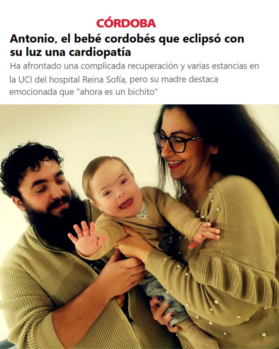 ❤️Gracias <a href="/cordoba/">Diario CÓRDOBA</a> por visibilizar realidades como la de Antonio y por contribuir a que más personas comprendan la dureza que hay detrás de una #cardiopatía congénita, así como por dar visibilidad a nuestra labor.

diariocordoba.com/cordoba-ciudad…