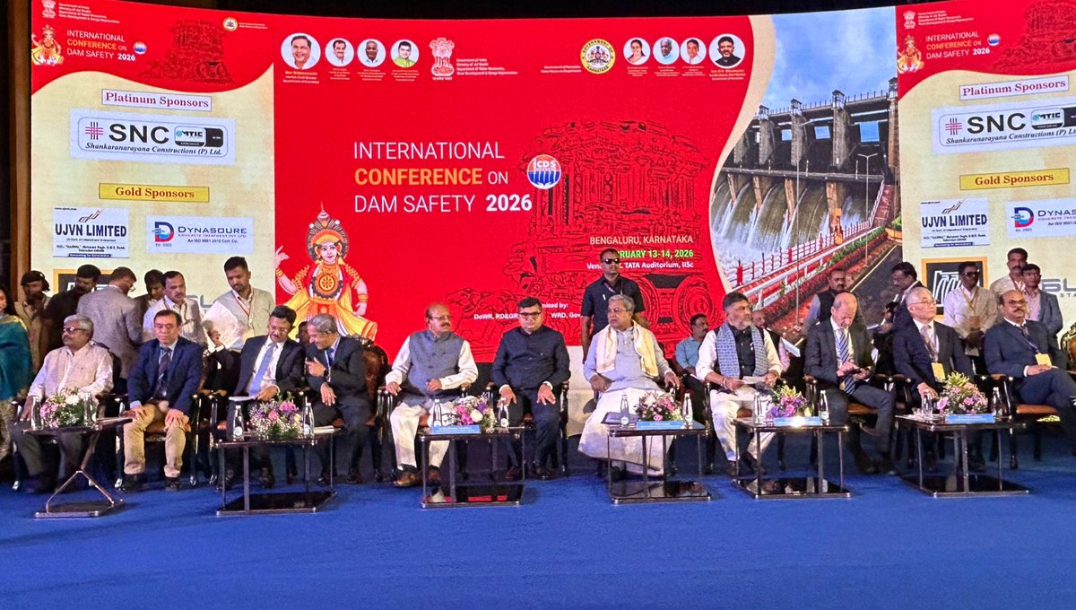 cpmu_drip's tweet photo. #ICDS2026 was inaugurated by Shri Siddaramaiah, CM Karnataka; Shri D.K. Shivakumar, Dy CM Karnataka &amp; Shri Raj Bhushan Choudhary, MoS Jal Shakti, in the presence of other dignitaries, with a video message from Shri C.R. Patil, Union Minister MoJS. https://t.co/pSU8l1TXqu