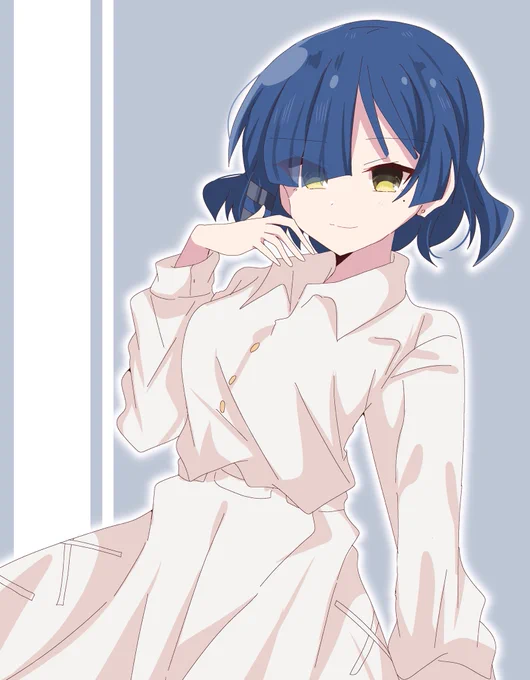 白ワンピの山田リョウ可愛くて描いた