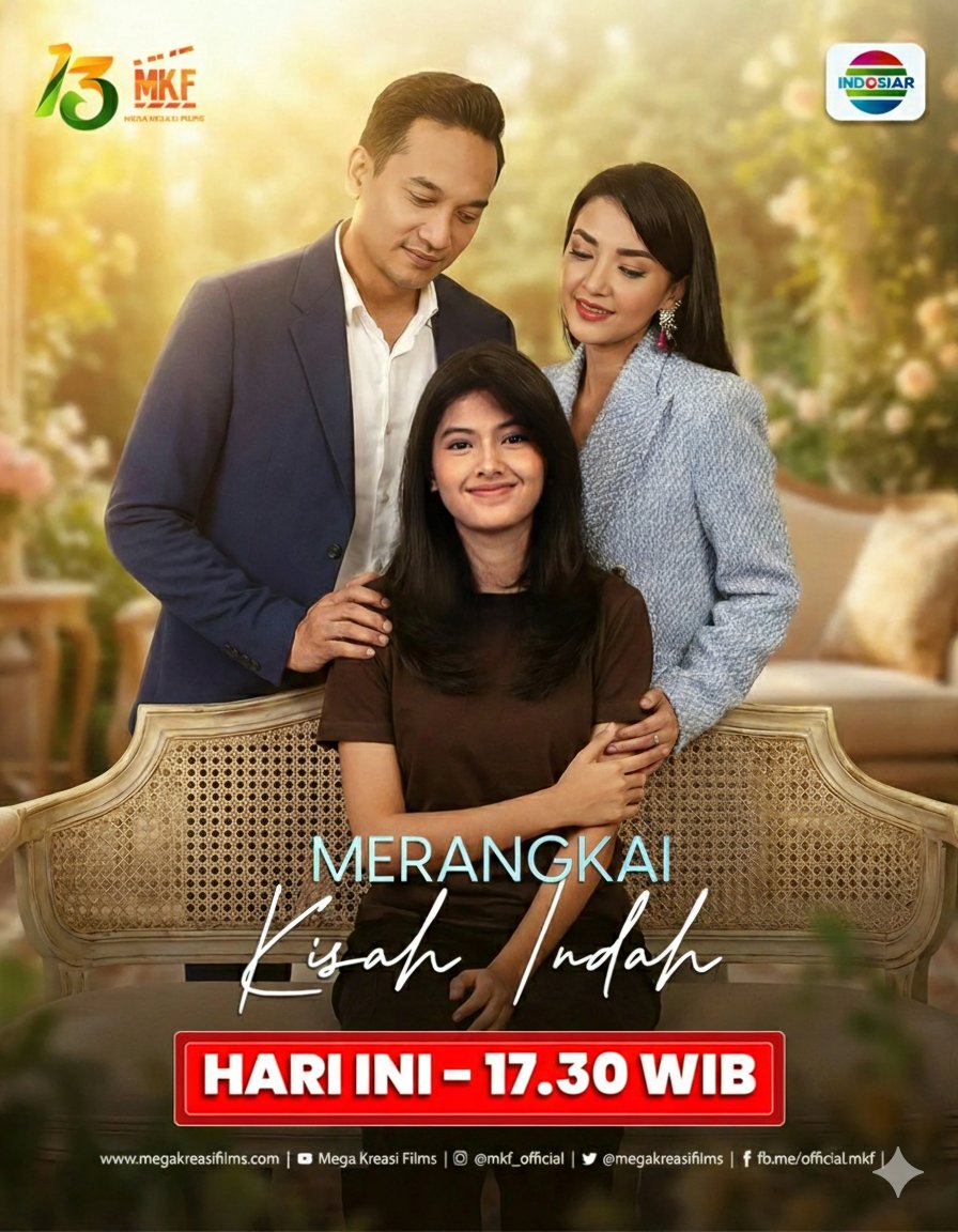 Jangan lewatkan Merangkai Kisah Indah, sore ini pukul 17.30 WIB hanya di Indosiar.

#MerangkaiKisahIndah #MegaKreasiFilms