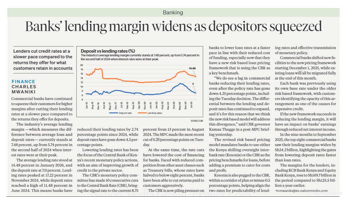 Unless we can stimulate our moribund capital markets to compete with banks, bank dominance will continue to hurt borrowers and small businesses. Bank lending to businesses constitutes only 40% in developed economies, with 60% from capital markets, but in Kenya it's 99% from